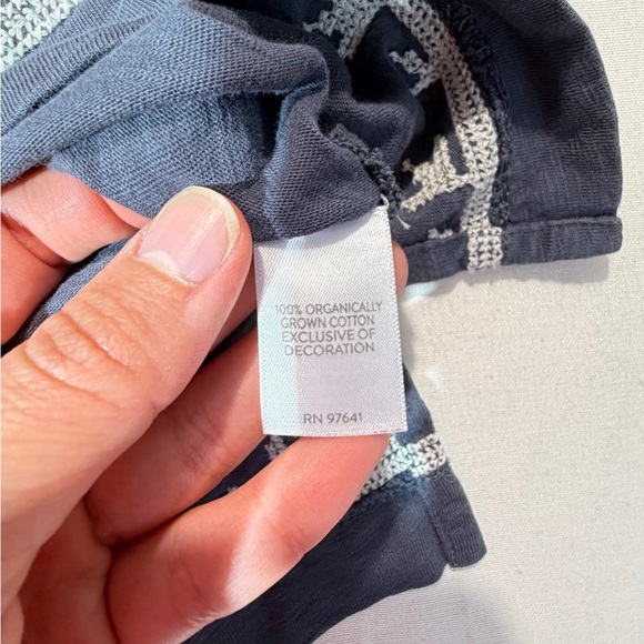 Pure Jill J. Jill Embroidered Dolman Tunic Organic Cotton Grey M Petite Boho - Picture 8 of 8